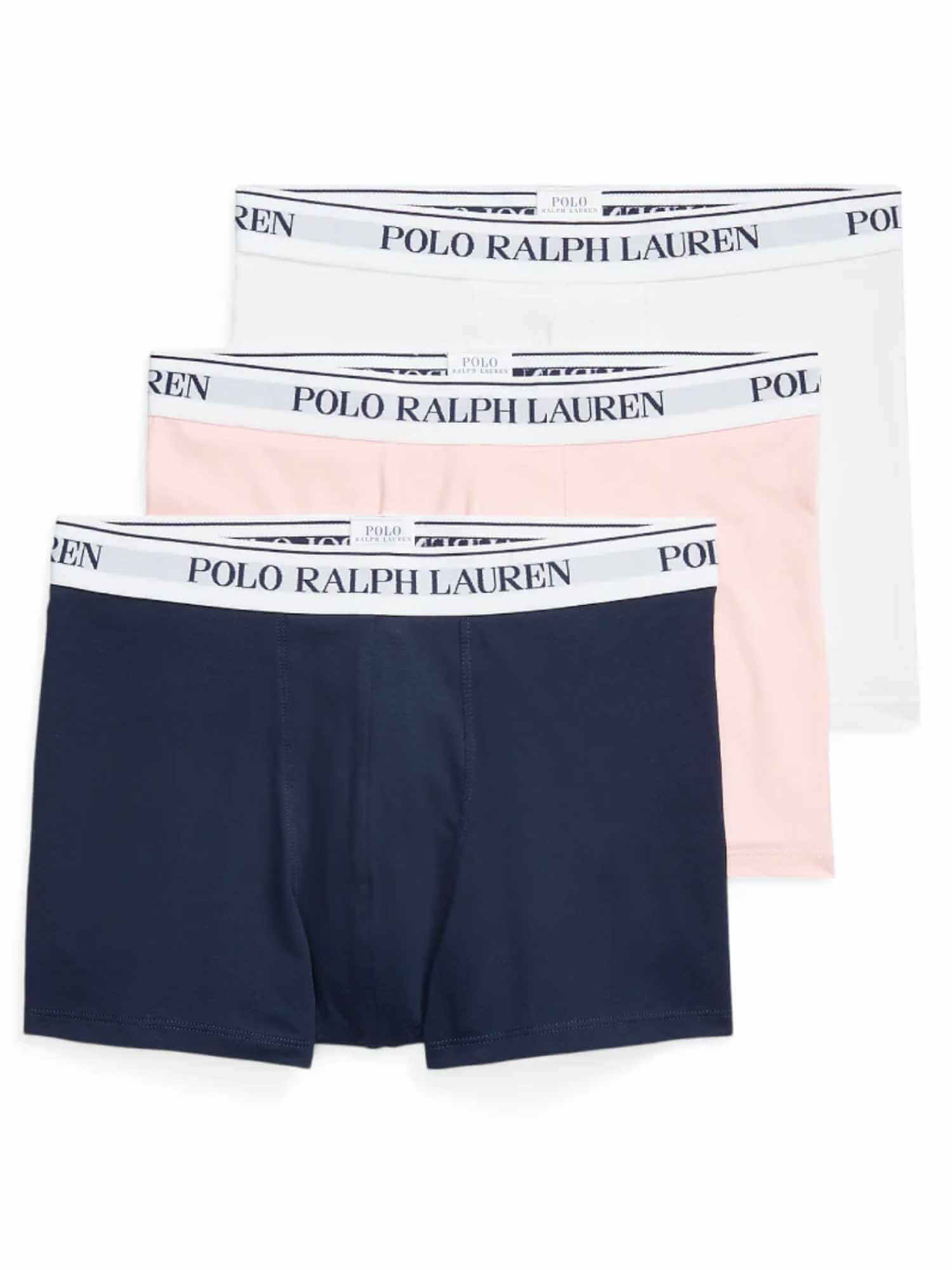 Polo Ralph Lauren 3 pack Cotton Boxers Pink Navy White Trunks and Boxers