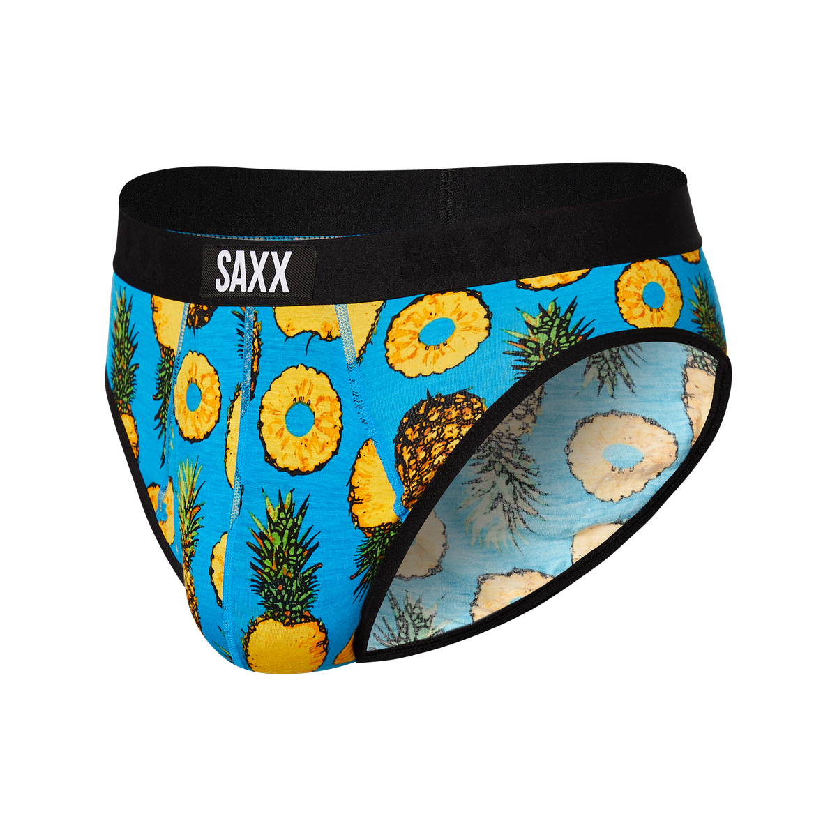 Saxx Ultra Super Soft 1 Pack Briefs - Polka Pineapple Blue