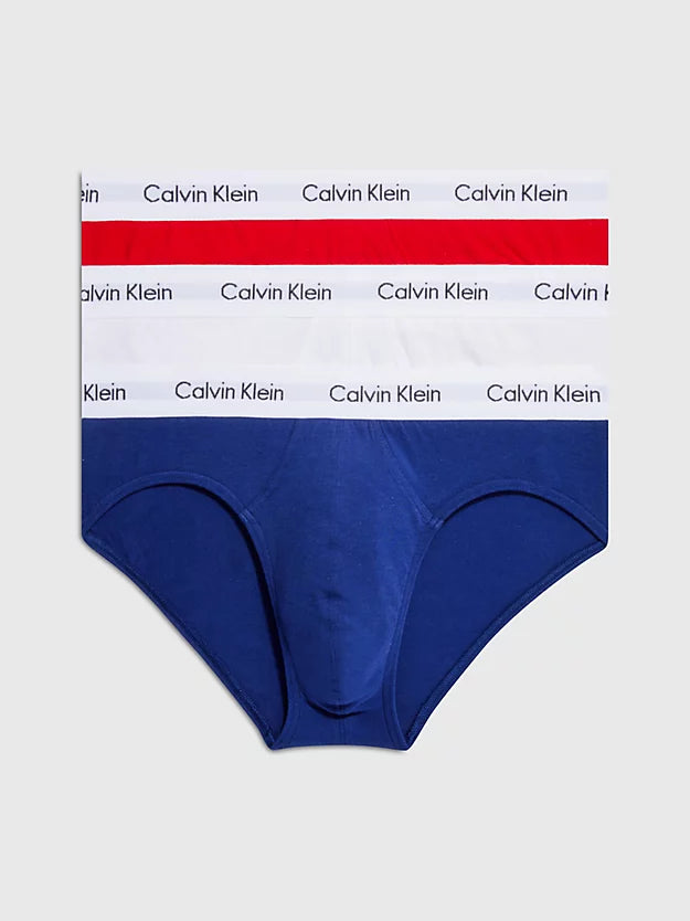 Calvin Klein Men's 3-Pack Cotton Stretch Hip Briefs 2XL New Classic Fit