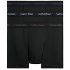 Calvin Klein 3 Pack Cotton Stretch Trunks -B- Marron, Skyway, Navy Logos