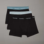 Calvin Klein 3 Pack Cotton Stretch Trunks, B- Black, Shade, Slate Turq Wbs