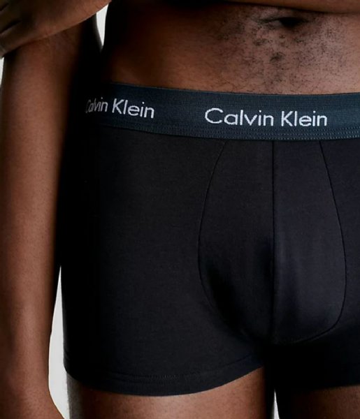 Calvin Klein 3 Pack Low Rise Trunks - Black (Charcoal Heather/Yellow/Green)