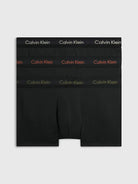 Calvin Klein 3 Pack Low Rise Trunks Cotton Stretch - Black-Eclyps