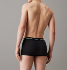 Calvin Klein 3 Pack Low Rise Trunks Cotton Stretch - Black, Hemisphere Blue, Ash