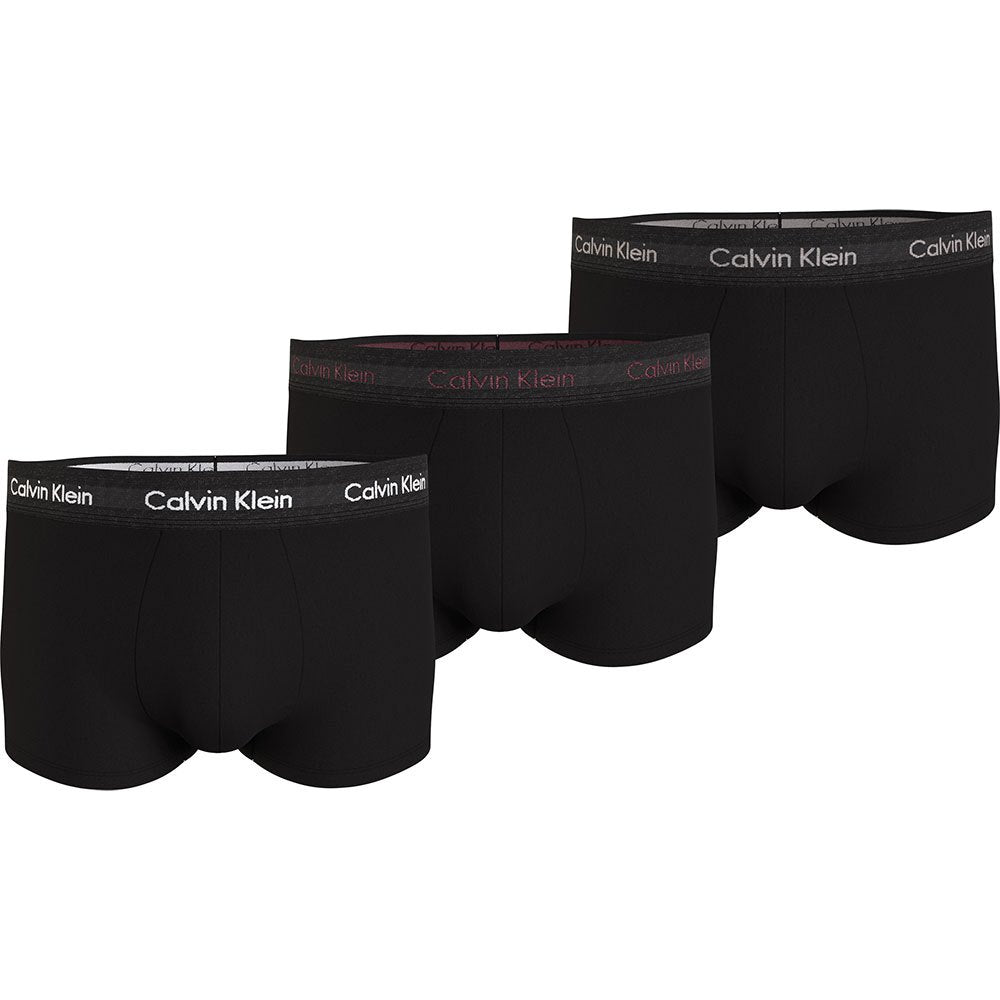 Calvin klein Low rise Boxer 3 Pack Black (White / Port / Porpoise Logos )