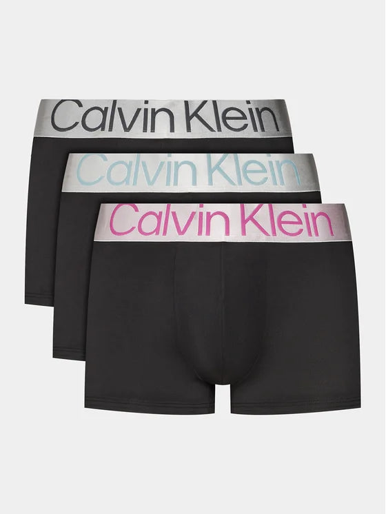 Calvin Klein 3 Pack Steel Micro Boxer Low Rise Trunks - Black