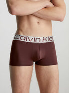 Calvin Klein 3 Pack Steel Micro Boxer Trunks - Rum Raisin / Dusky Green / Arctic