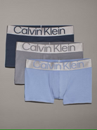 Calvin Klein 3 Pack Steel Cotton Trunks - Navy / Blue / Grey