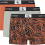 Calvin Klein 3 Pack CK96 Trunks - Grey / Orange / Print