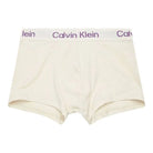 Calvin Klein 3 Pack Low Rise Trunks Cotton Stretch - Bone White/Navy/Coffee