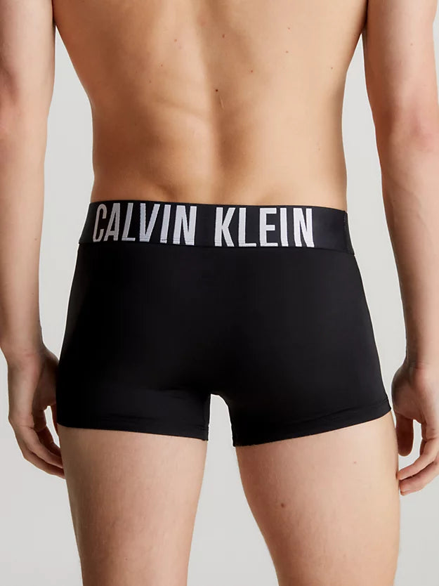 Calvin Klein Underwear 3 Pack Intense Microfibre Power Trunks - Black/Coloured Logo