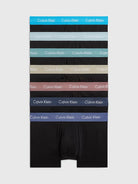 Calvin Klein 7 Pack Low Rise Cotton Stretch Trunks - Black Multi