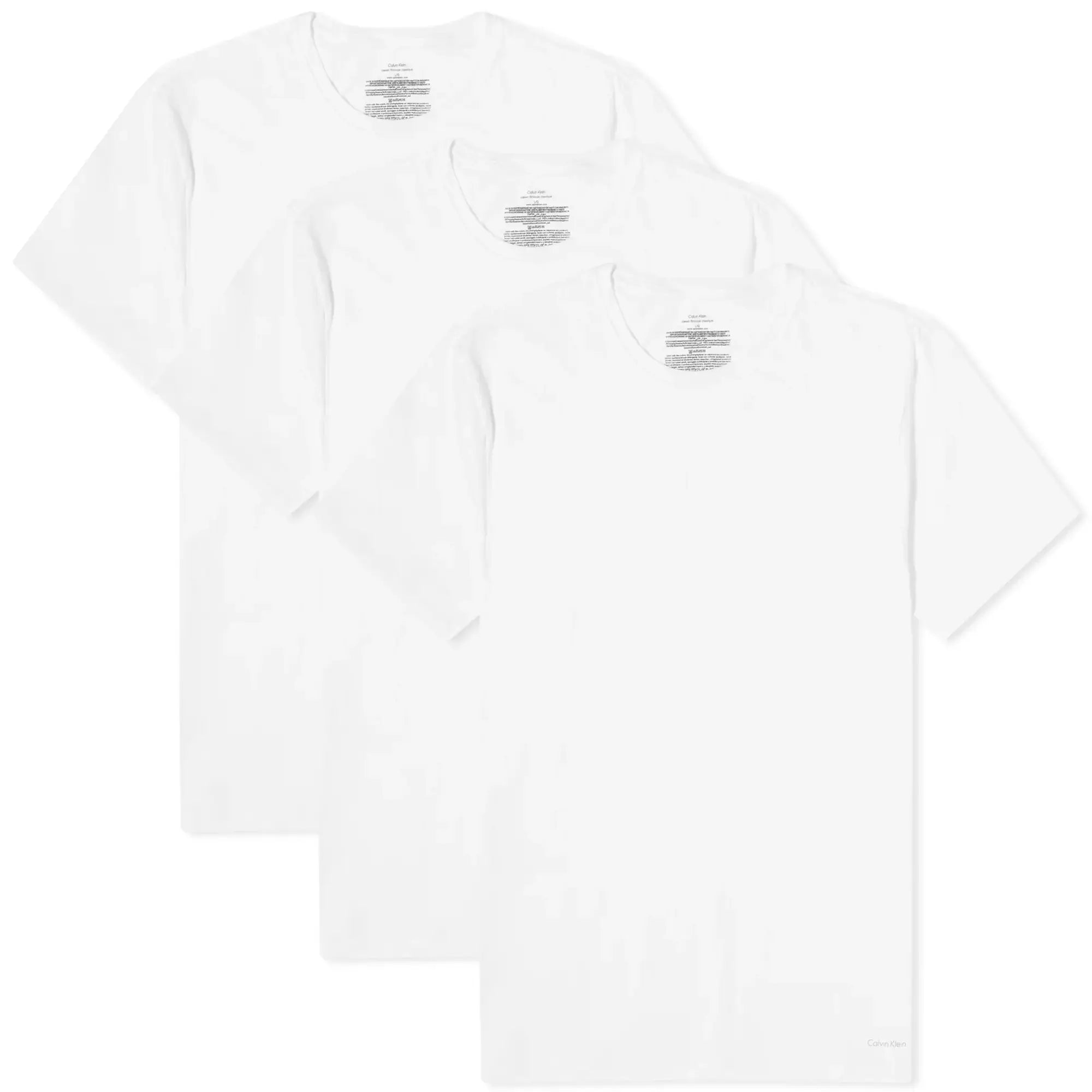 Calvin Klein 3 Pack T-Shirts Cotton Classics - White