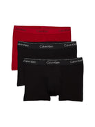 Calvin Klein 3 Pack Trunks - Modern Cotton, Black/Red