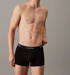 Calvin Klein 3 Pack Trunks - Modern Cotton, Black/Red