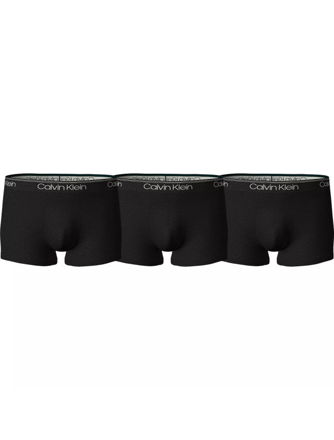 Calvin Klein 3 Pack Low Rise Trunks Micro Stretch Wicking - Black