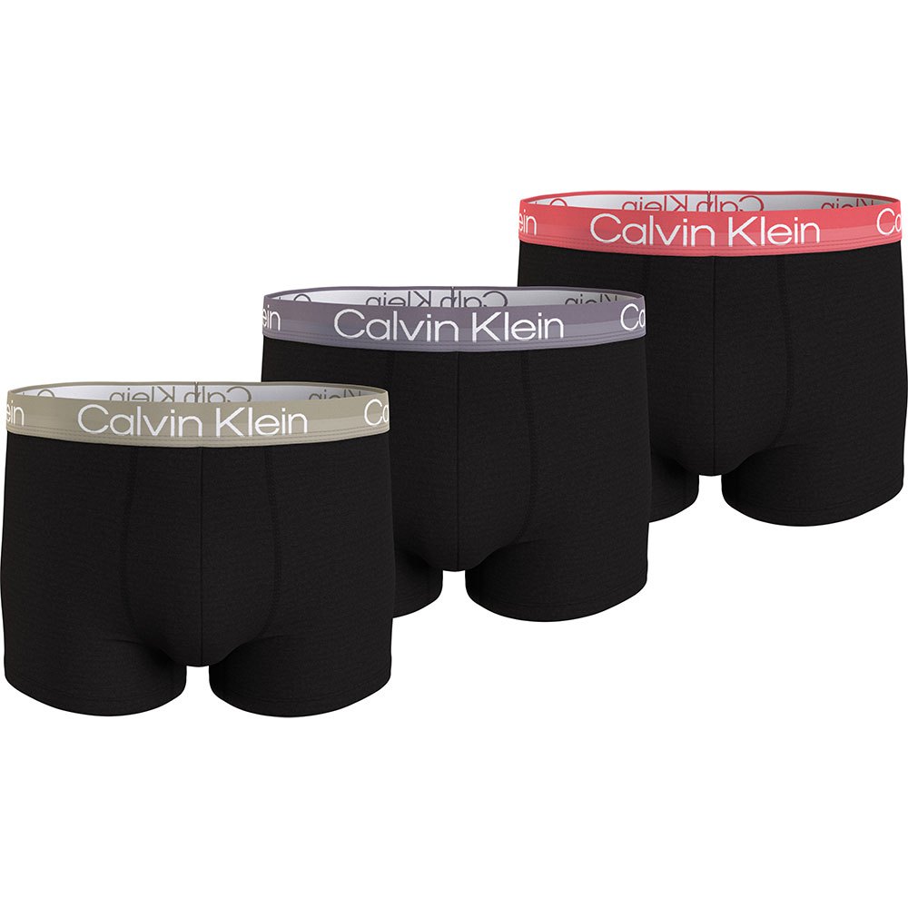 Calvin Klein 3 Pack Modern Structure Boxer Trunks - B- December