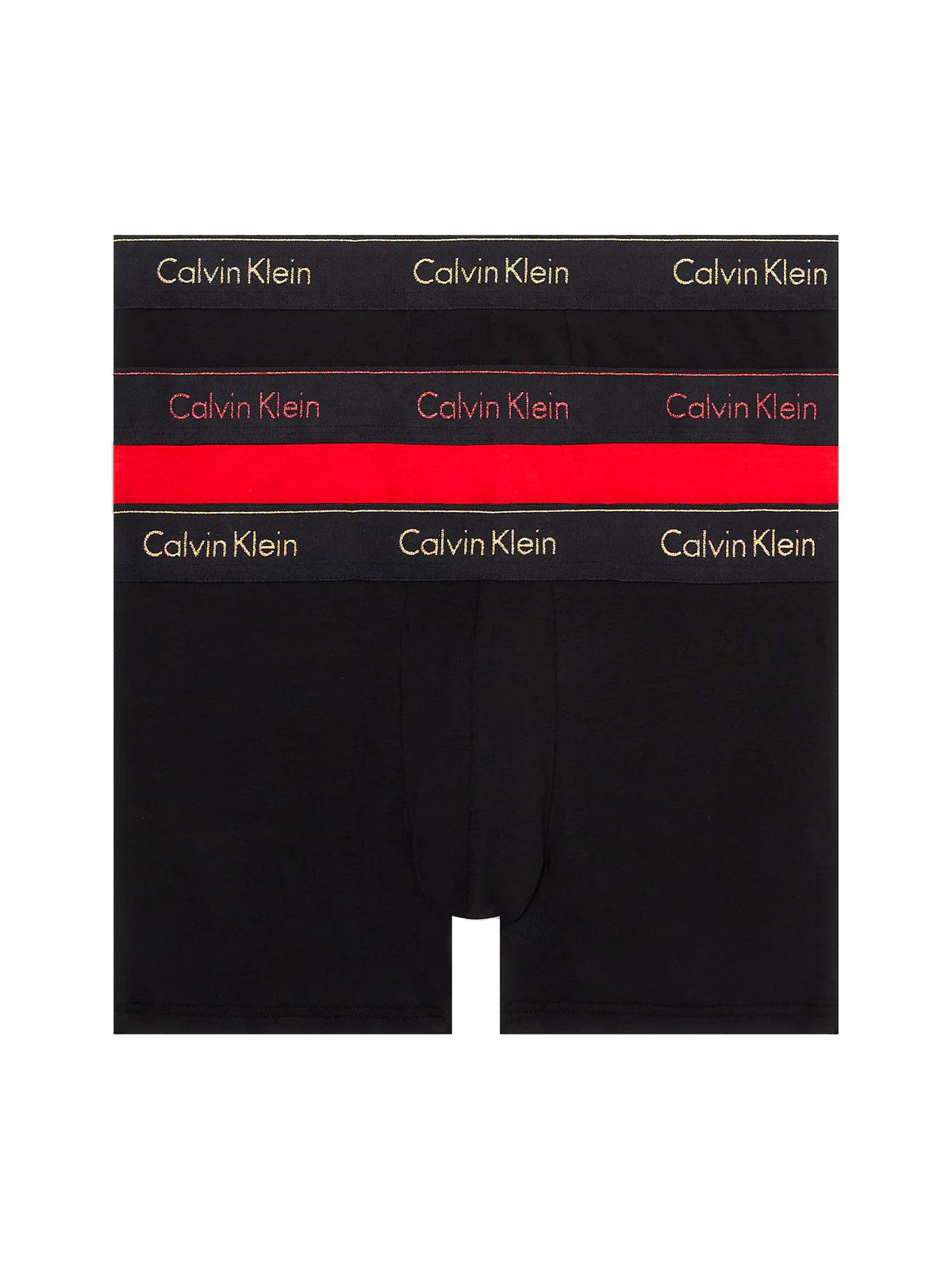 Calvin Klein 3 Pack Boxer Trunks Modern Cotton - Black/ Red / Black