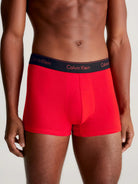 Calvin Klein 3 Pack Boxer Trunks Modern Cotton - Black/ Red / Black