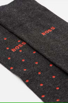 Boss 2 Pack Mini Dots Cotton Blend Socks - Red Dots