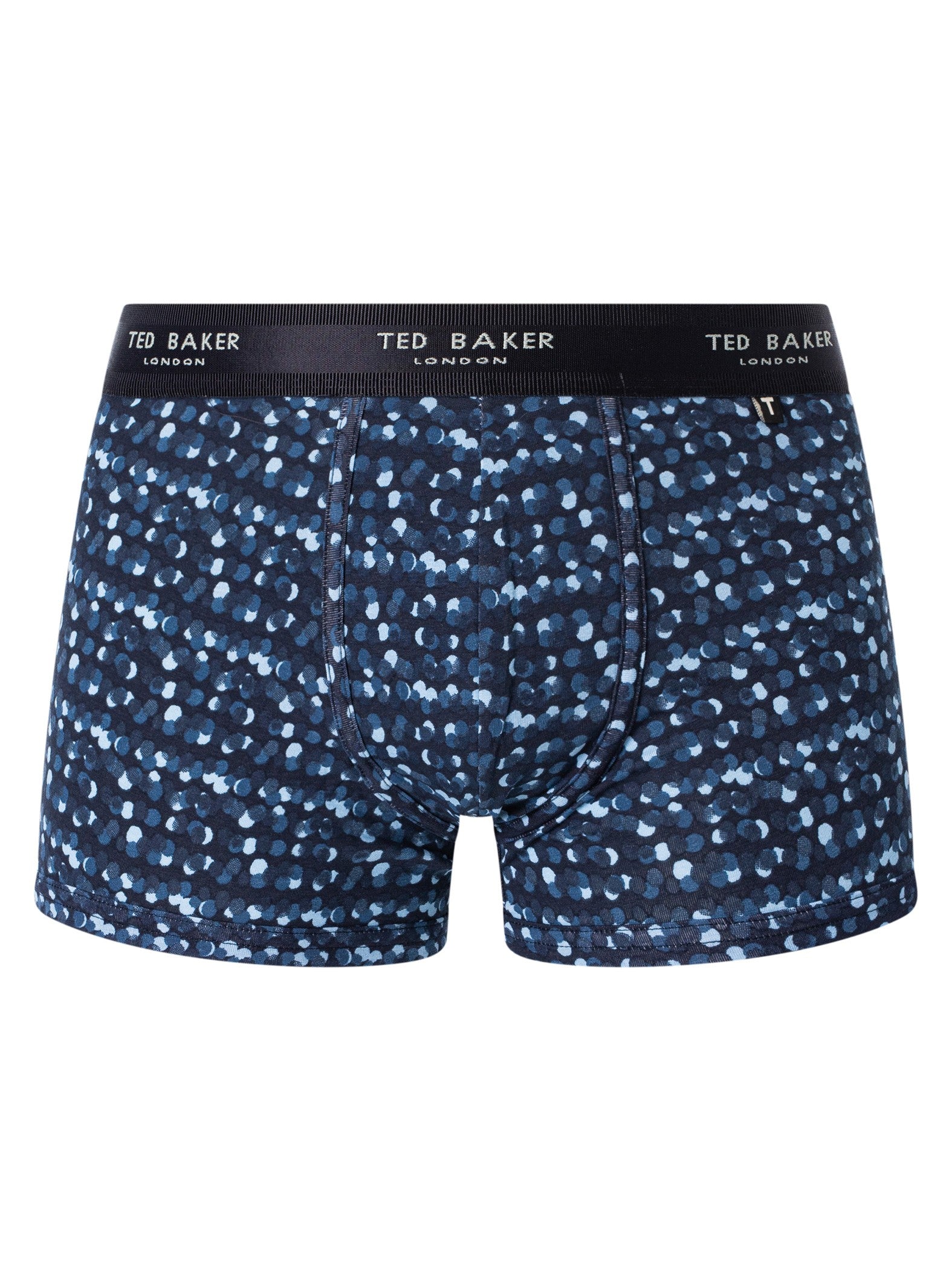 Ted Baker 3 Pack Cotton Stretch Fashion Trunks - Navy/Dark Denim/Demios Spot