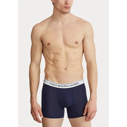 Polo Ralph Lauren Three-Pack Stretch Cotton Boxer Briefs - Cruise Navy