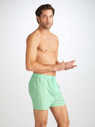 Derek Rose Men's Classic Fit Boxers -Amalfi Cotton Batiste Mint