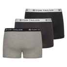 Tom Tailor Men's 3 Pack Cotton Stretch Trunks- Black/Grey/Anthra