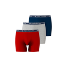 Tom Tailor Men's 3 Pack Cotton Stretch Boxer Briefs - Red/Grey/Navy