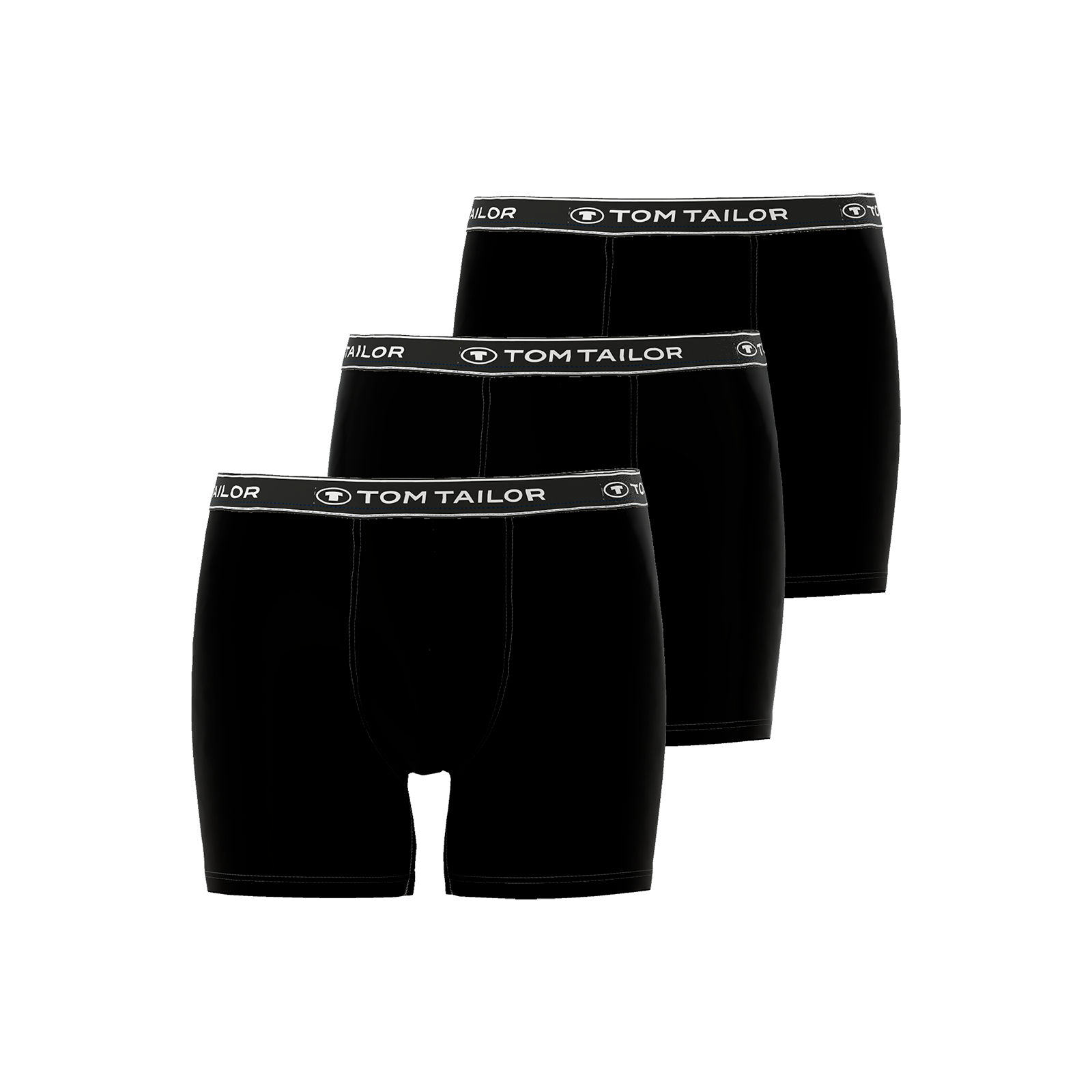 Tom Tailor Men's 3 Pack Cotton Stretch Boxer Briefs - Black