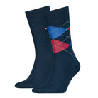 Tommy Hilfiger Men's 2 Pack Classic Argyle Check Crew Socks