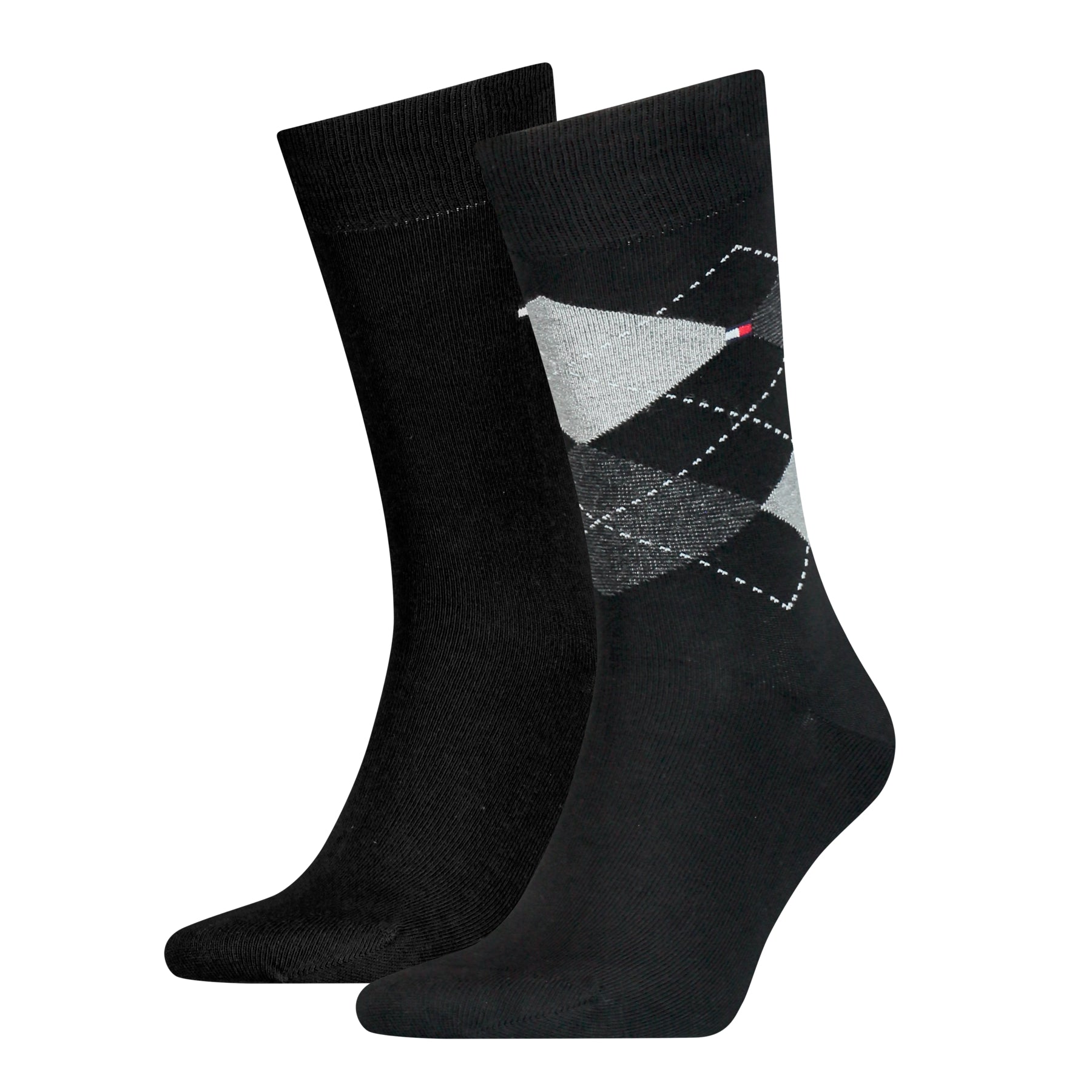 Tommy Hilfiger Men's 2 Pack Classic Argyle Check Crew Socks