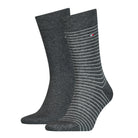 Tommy Hilfiger Men's 2 Pack Small Stripes Crew Socks