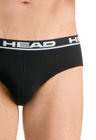 Head Mens 2 Pack Cotton Stretch Briefs - Black