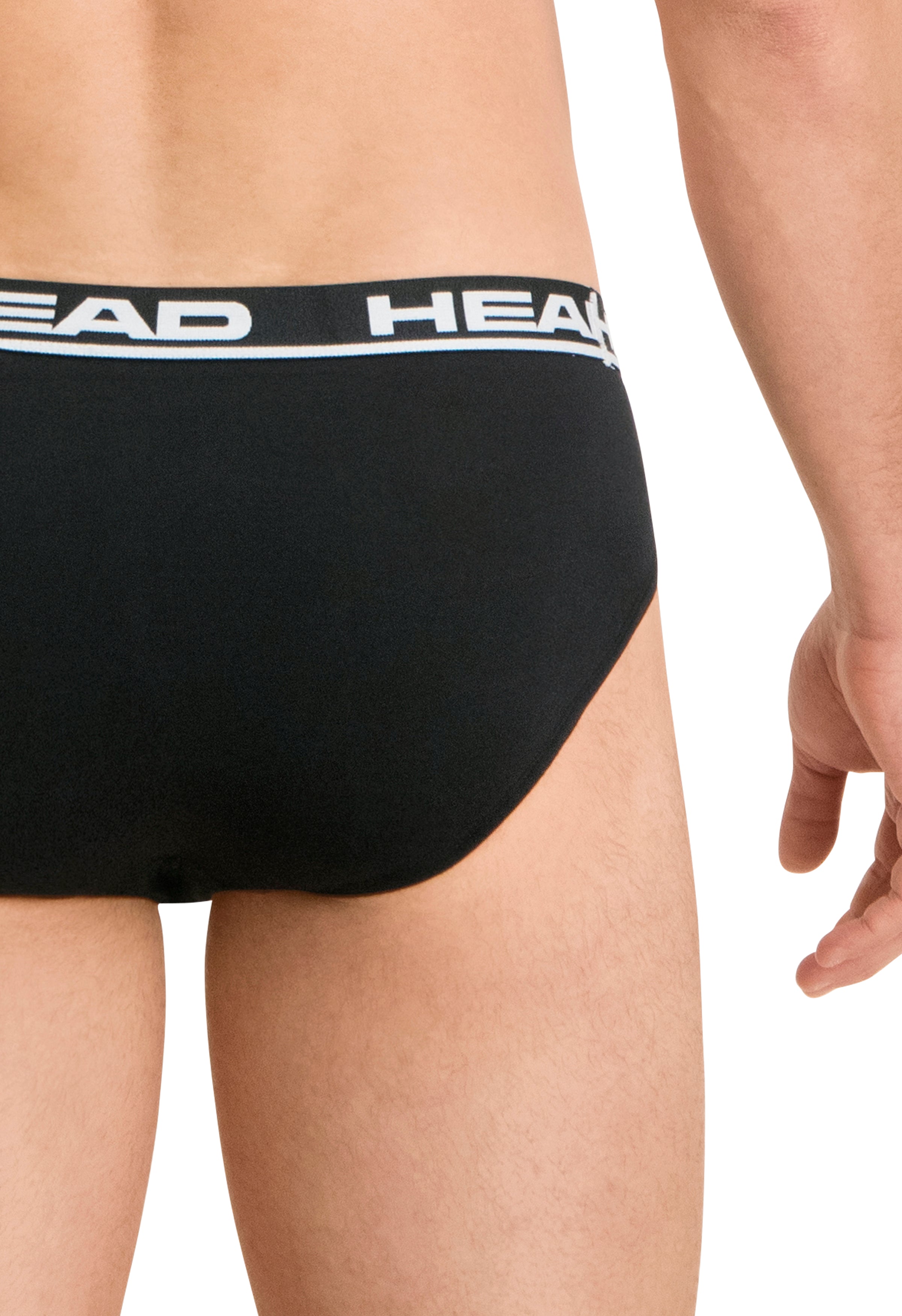 Head Mens 2 Pack Cotton Stretch Briefs - Black