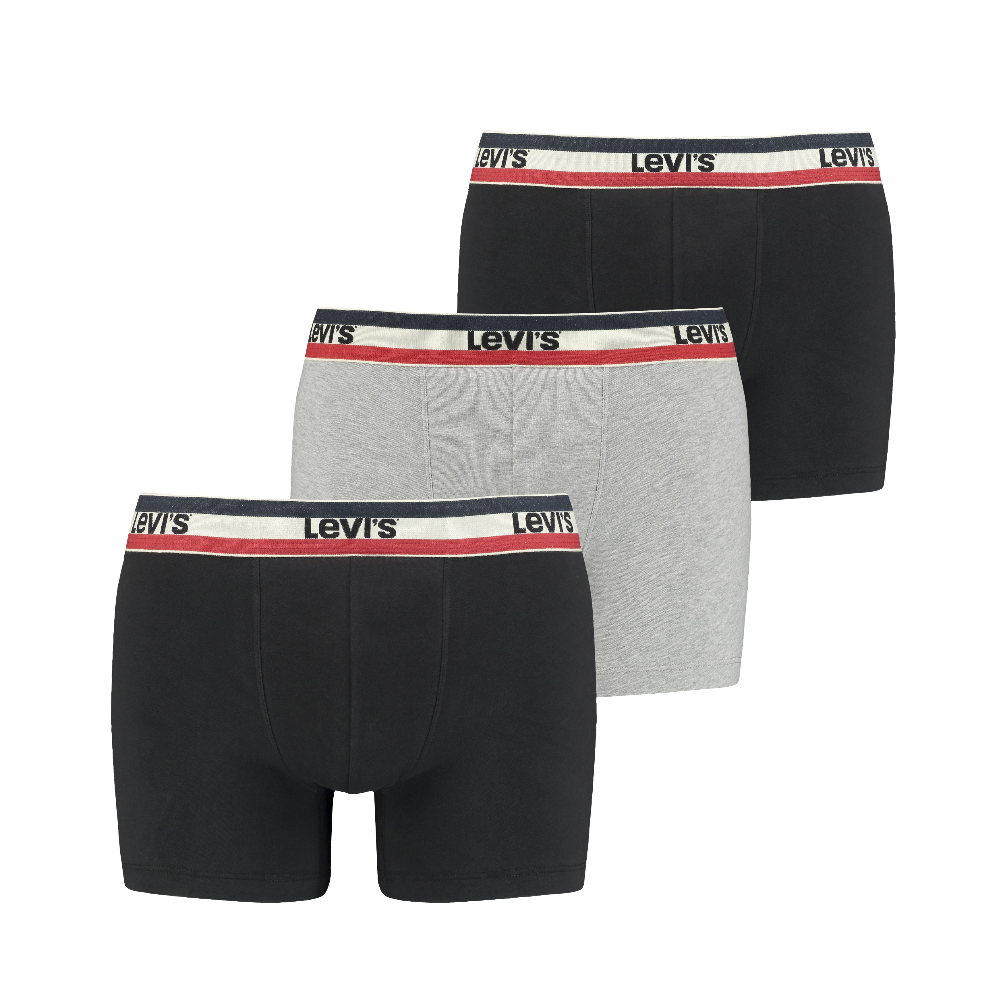 Levi's Sportswear Logo Men's Boxer Briefs 3 pack - Black Grey Melange