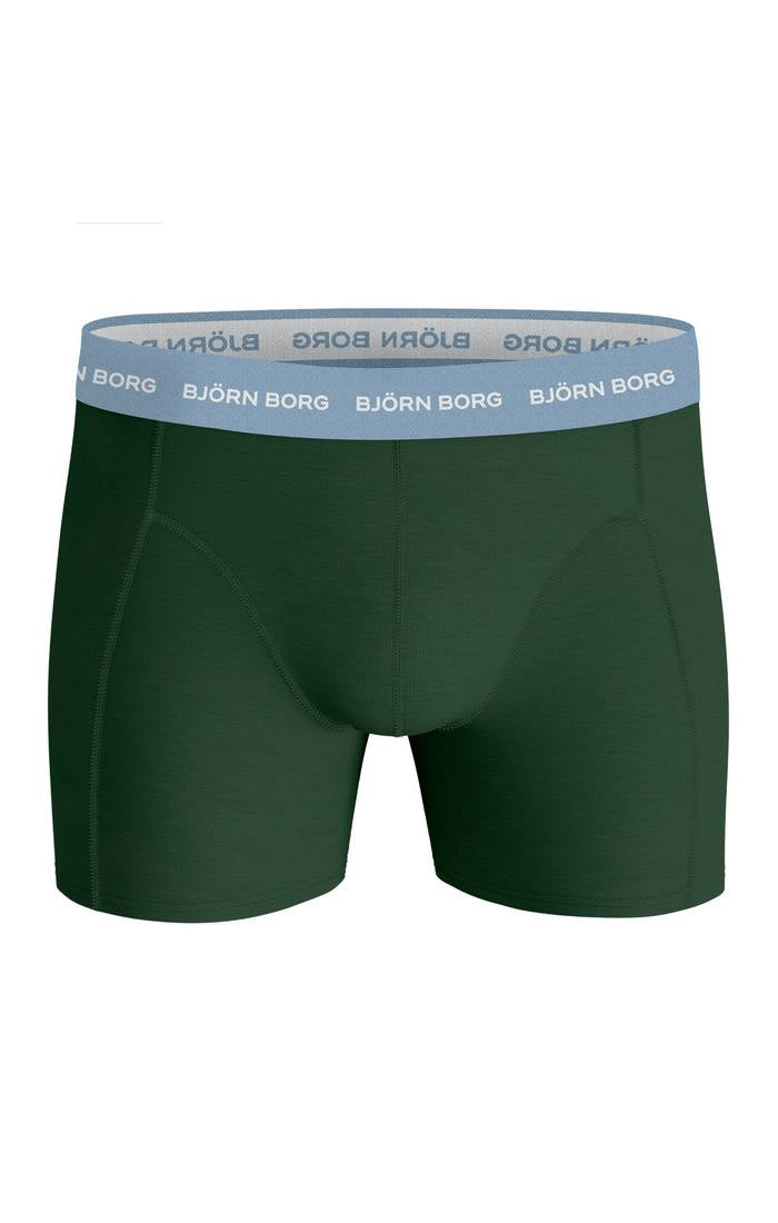 Björn Borg 5 Pack Essential Boxer - Green Print