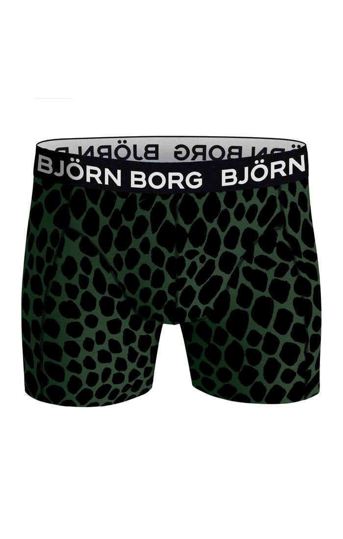 Björn Borg 5 Pack Essential Boxer - Green Print