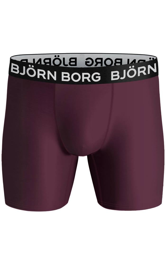 Björn Borg Performance Boxer 2 Pack - Red/Black Stripes