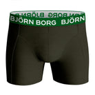 Björn Borg 3 Pack Cotton Stretch Boxers - Green Stripes / Black