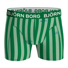 Björn Borg 3 Pack Cotton Stretch Boxers - Green Stripes / Black