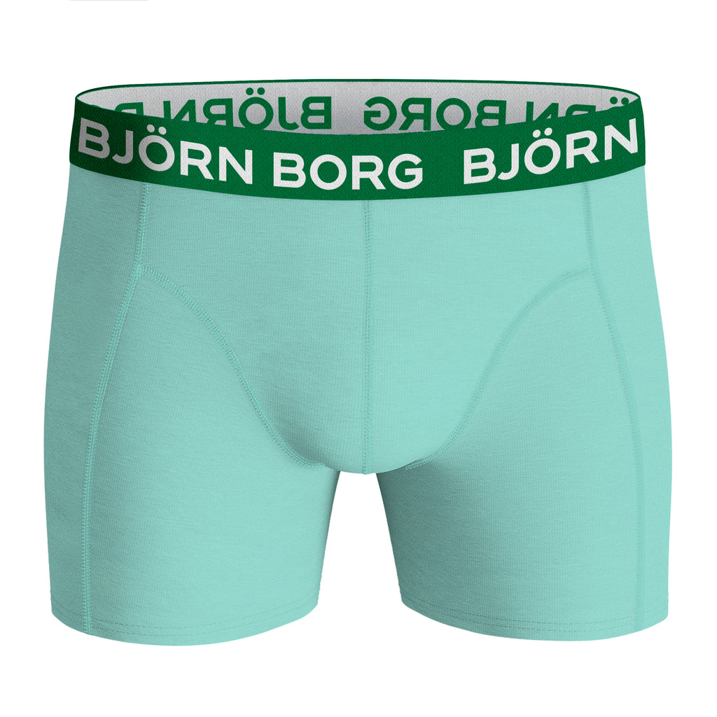 Björn Borg 3 Pack Cotton Stretch Boxers - Green Stripes / Black