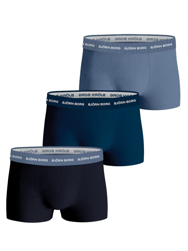 Björn Borg Cotton Stretch Trunks, Pack of 3 - Multi – Trunks and Boxers