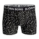 Bjorn Borg Cotton Stretch Boxer 3 Pack - Grey / Black Print