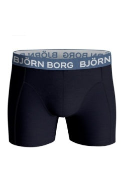 Björn Borg 5 Pack Cotton Stretch Boxers - Blue/Navy/Black/Blue Print