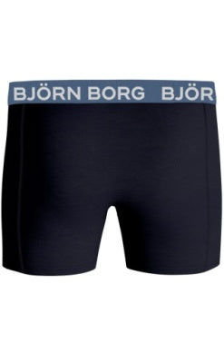 Björn Borg 5 Pack Cotton Stretch Boxers - Blue/Navy/Black/Blue Print