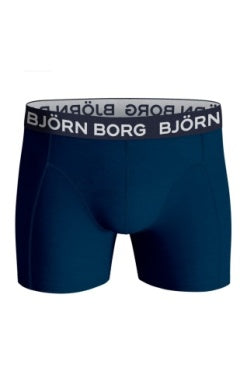 Björn Borg 5 Pack Cotton Stretch Boxers - Blue/Navy/Black/Blue Print