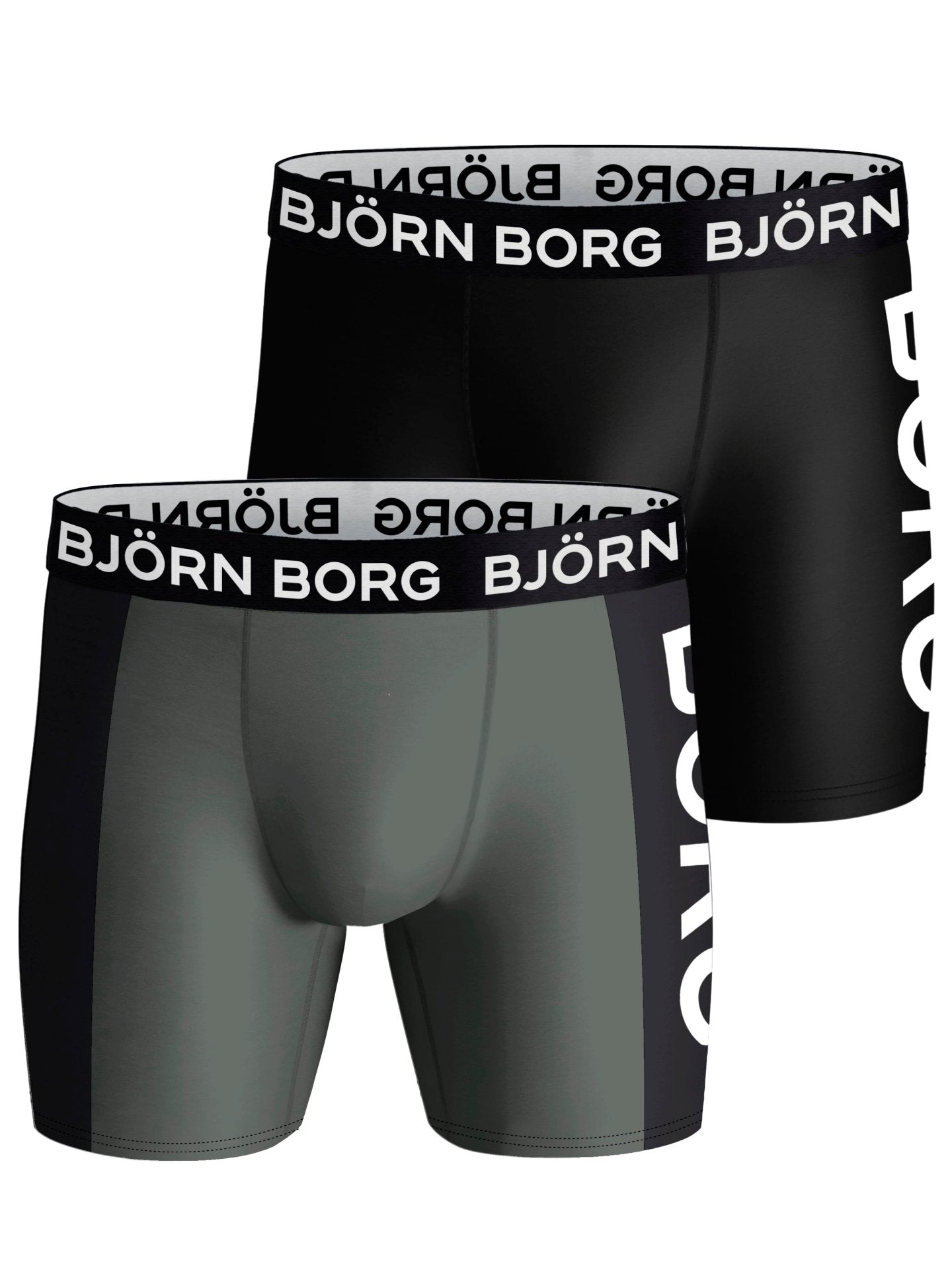 Björn Borg Performance Panel Boxer 2 Pack - Black/Grey