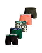 Bjorn Borg Cotton Stretch Boxer 5 pack - Green/Black/Olive/Orange/White Print