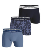 Bjorn Borg Cotton Stretch Boxer 3 Pack - Blue/Purple Leaf Print